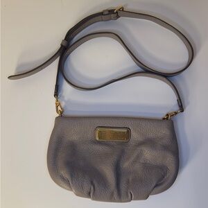 Marc Jacobs Classic Q Percy Bag Gray Leather Crossbody